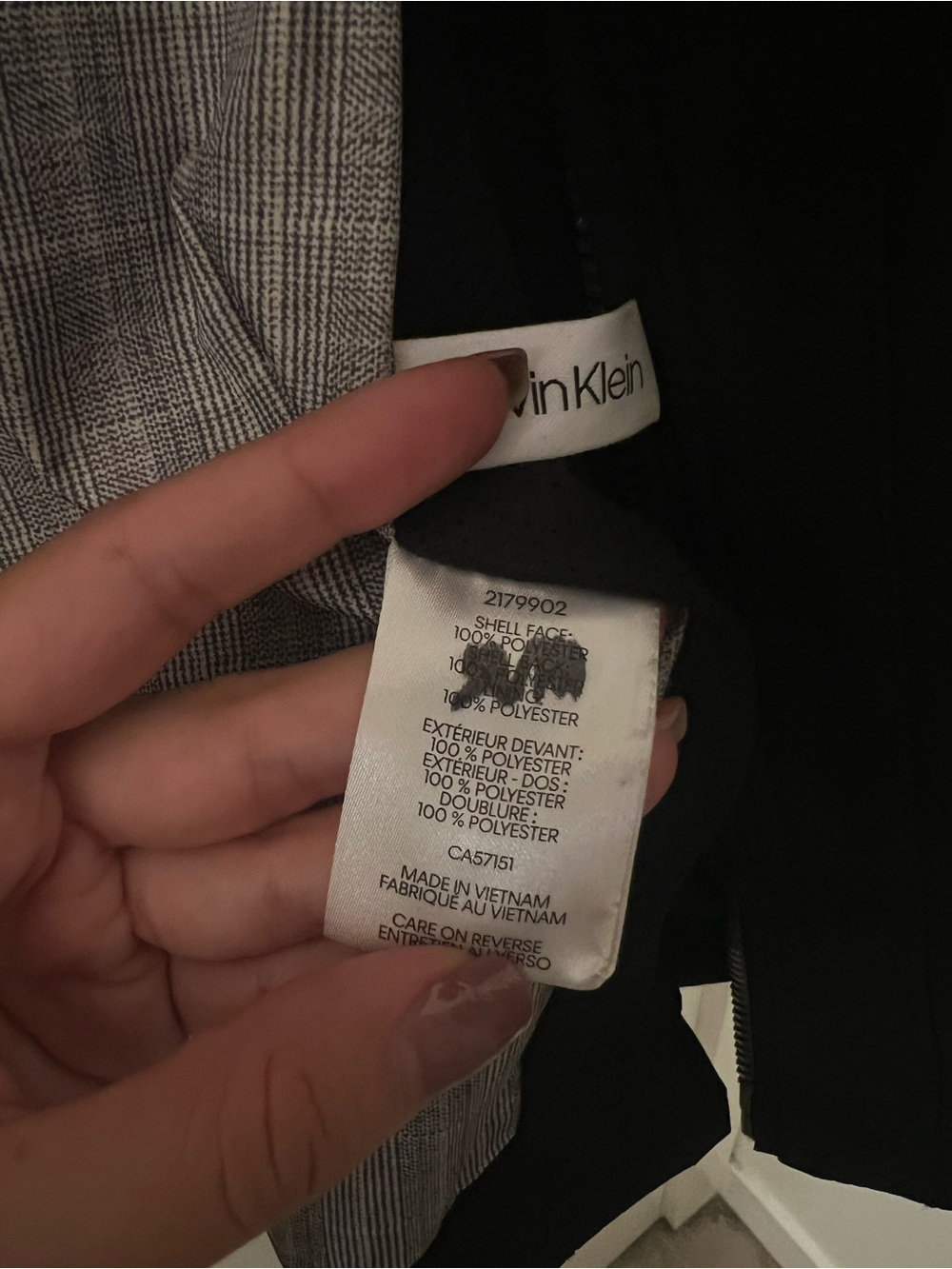Calvin Klein Lightweight Zip‑Front Jacket – Black, Size Large - Picture 12 of 12
